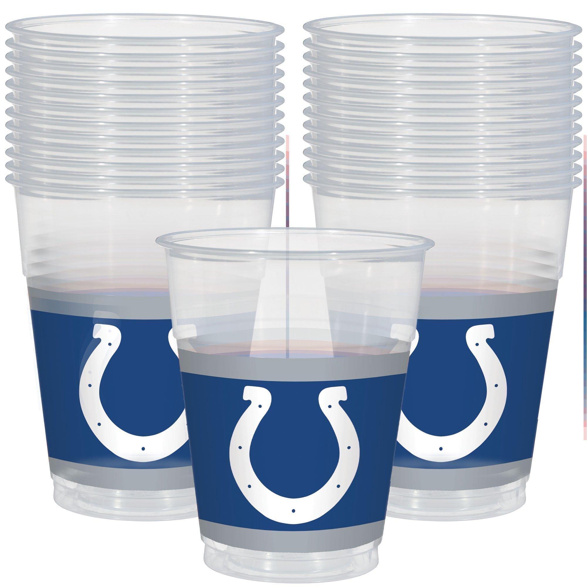 Indianapolis Colts Party Supplies Pack for 18 Guests - Kit Includes Plates, Napkins, Table Cover, Cups, Cutlery, Serving Bowl, Banner Decoration & Centerpiece